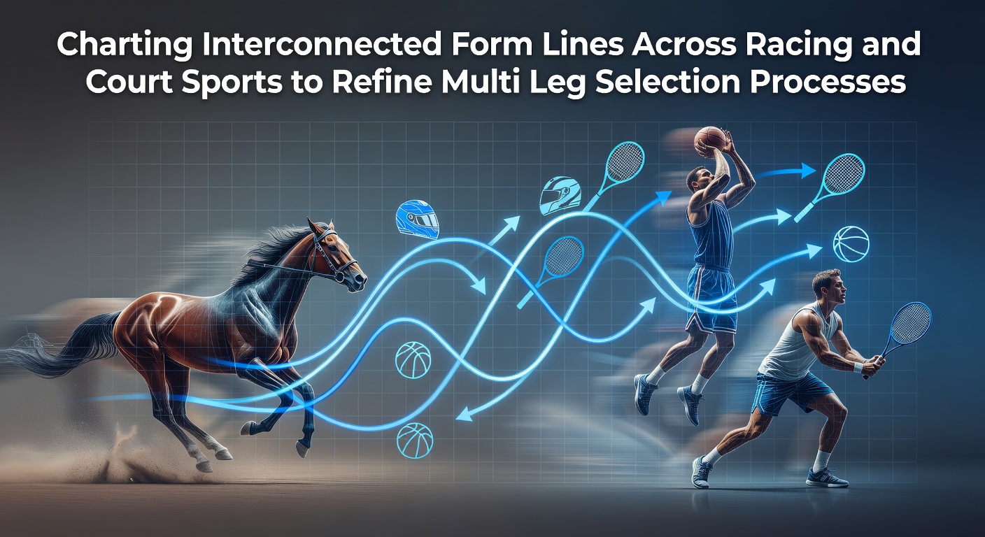 Analysts reviewing interconnected performance charts linking horse racing pace figures with tennis player momentum indicators on a digital dashboard