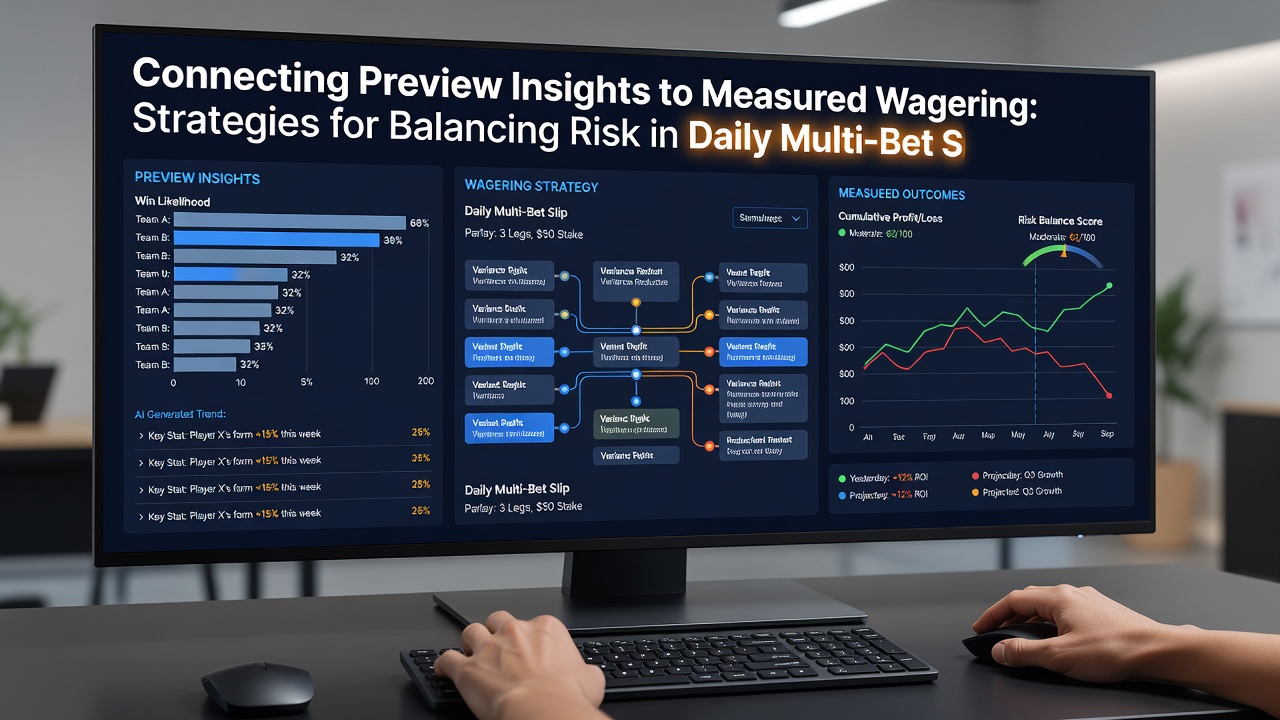Detailed view of risk assessment tools and stake calculators used in multi-bet wager planning