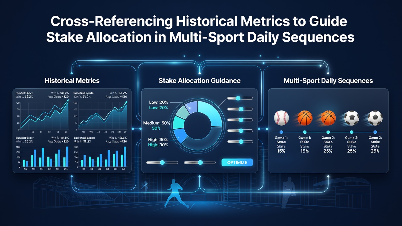 Chart displaying historical performance metrics across football, tennis and horse racing events used for stake planning