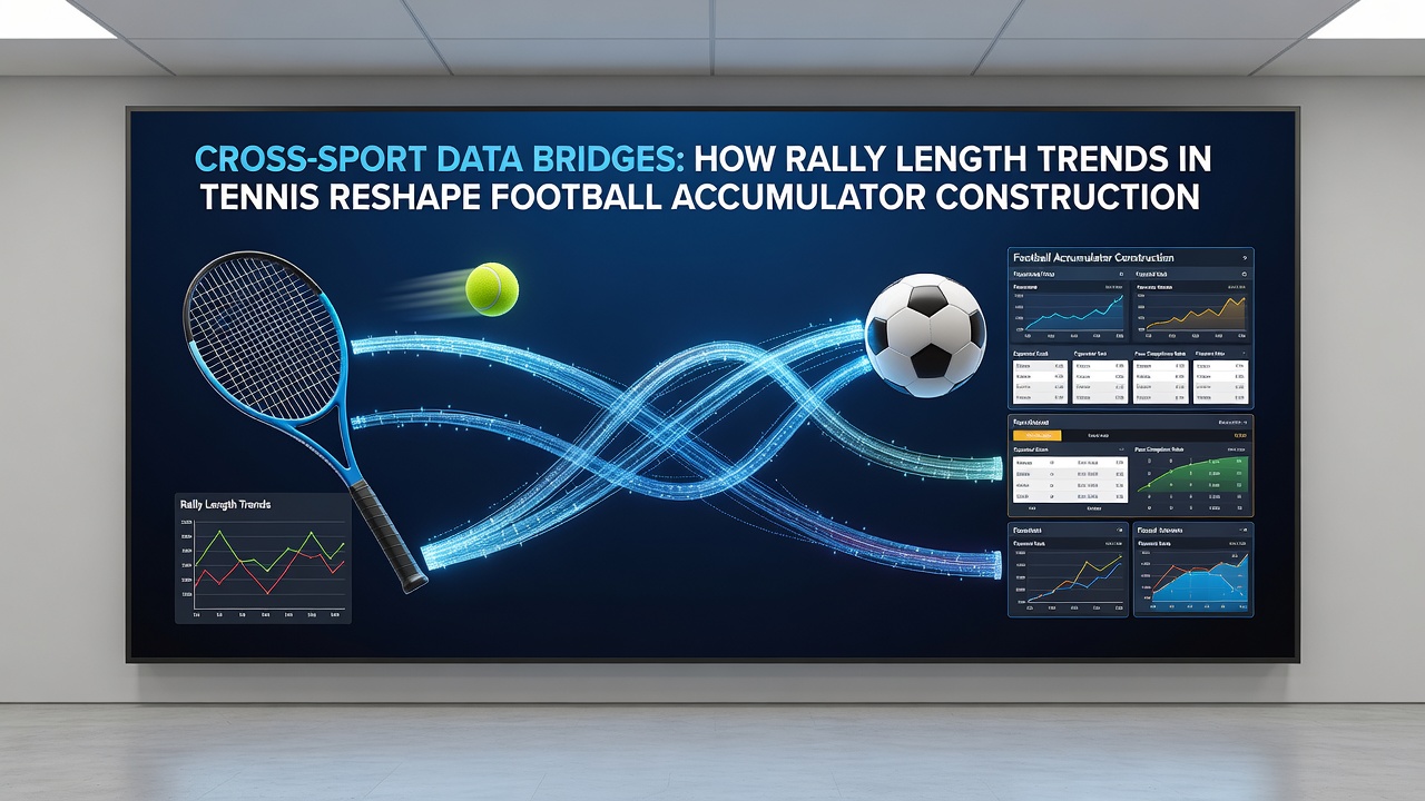 Infographic showing data flow from tennis rally statistics to football accumulator adjustments