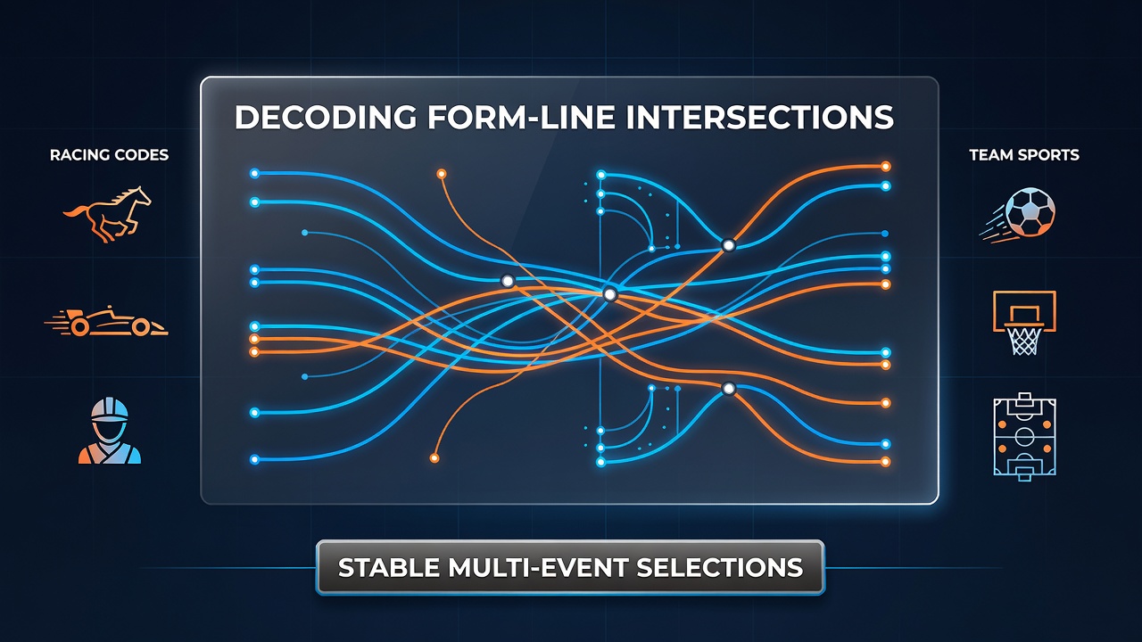 Analysts reviewing form line charts across horse racing and football data sets
