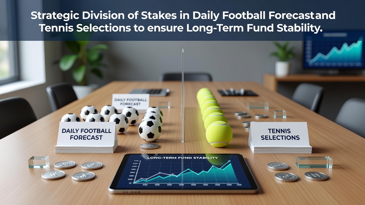 Visual representation of stake allocation strategies across football and tennis betting selections