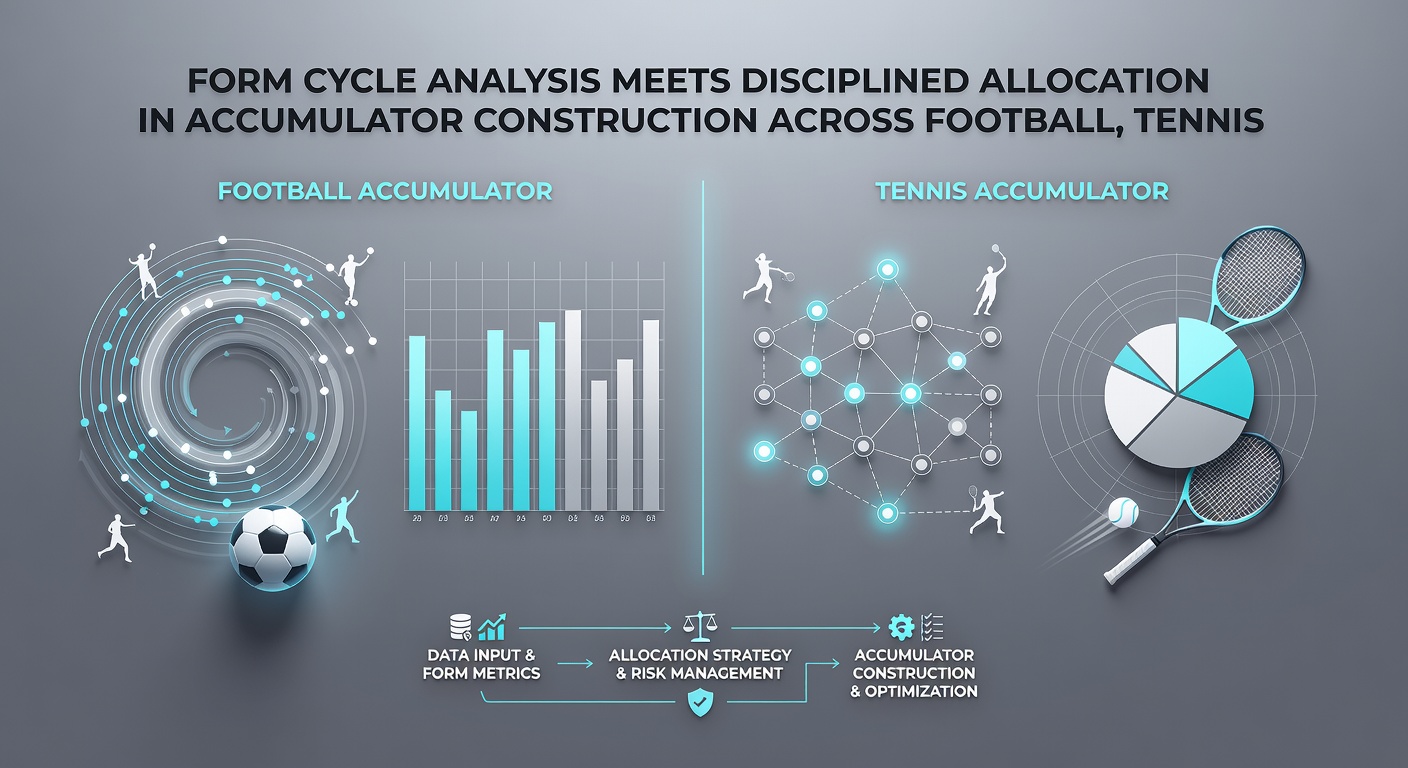 Allocation pie charts and cycle graphs for tennis and racing accumulators
