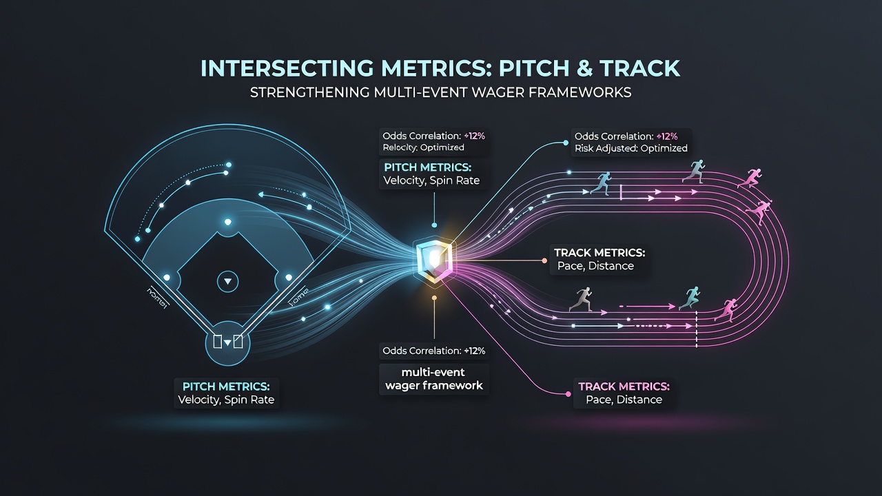 Detailed overlay of football pitch statistics intersecting with horse racing track pace data in a digital analytics interface