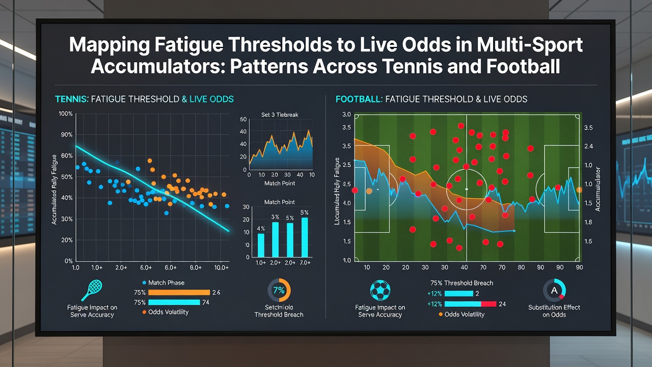 Football team during a congested fixture period and tennis statistics overlay showing fatigue indicators